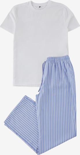 Trendyol Pitkä pyjama värissä vaaleansininen / valkoinen, Tuotenäkymä