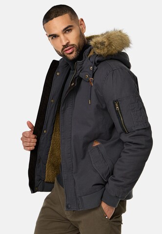INDICODE JEANS Winterjas 'Pennington' in Grijs