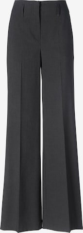 Peter Hahn Wide leg Pleated Pants 'Cornelia' in Grey: front