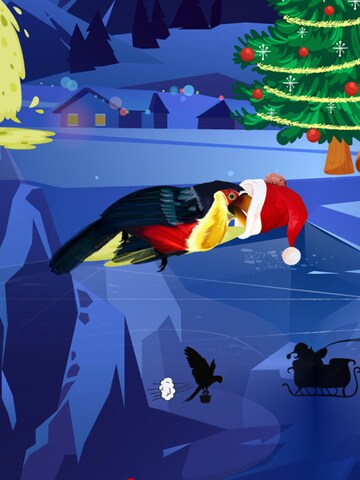 Hawaiihemdshop.de Regular fit Overhemd 'Christmas Parrots' in Blauw