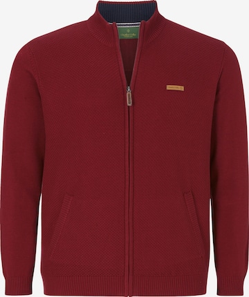 Charles Colby Knit Cardigan ' Duke Gibbs ' in Red: front