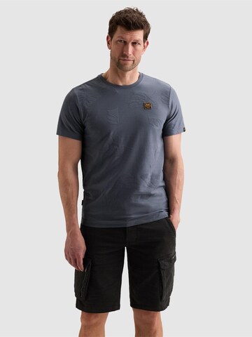 T-Shirt 'T-shirt with allover jacquard pattern' PME Legend en bleu