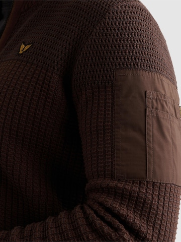 Giacchetta 'Cardigan with zipper closure and flight pocket' di PME Legend in marrone