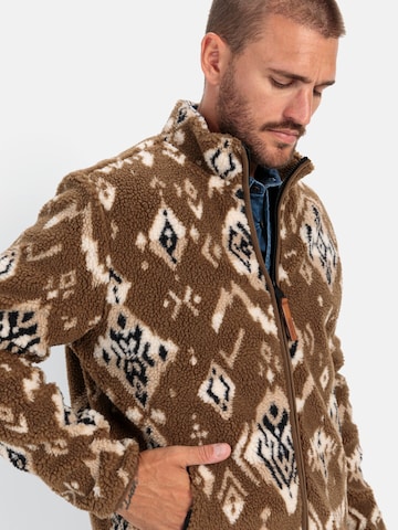 CAMEL ACTIVE Fleecejacke mit Stehkragen in Braun