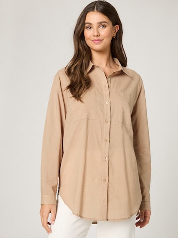 Guido Maria Kretschmer Collection Blouse 'Jenna' in Brown: front