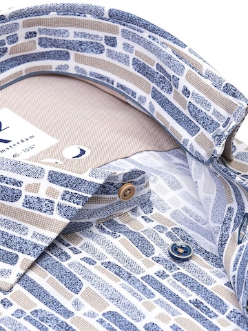 R2 Amsterdam Regular fit Overhemd in Blauw