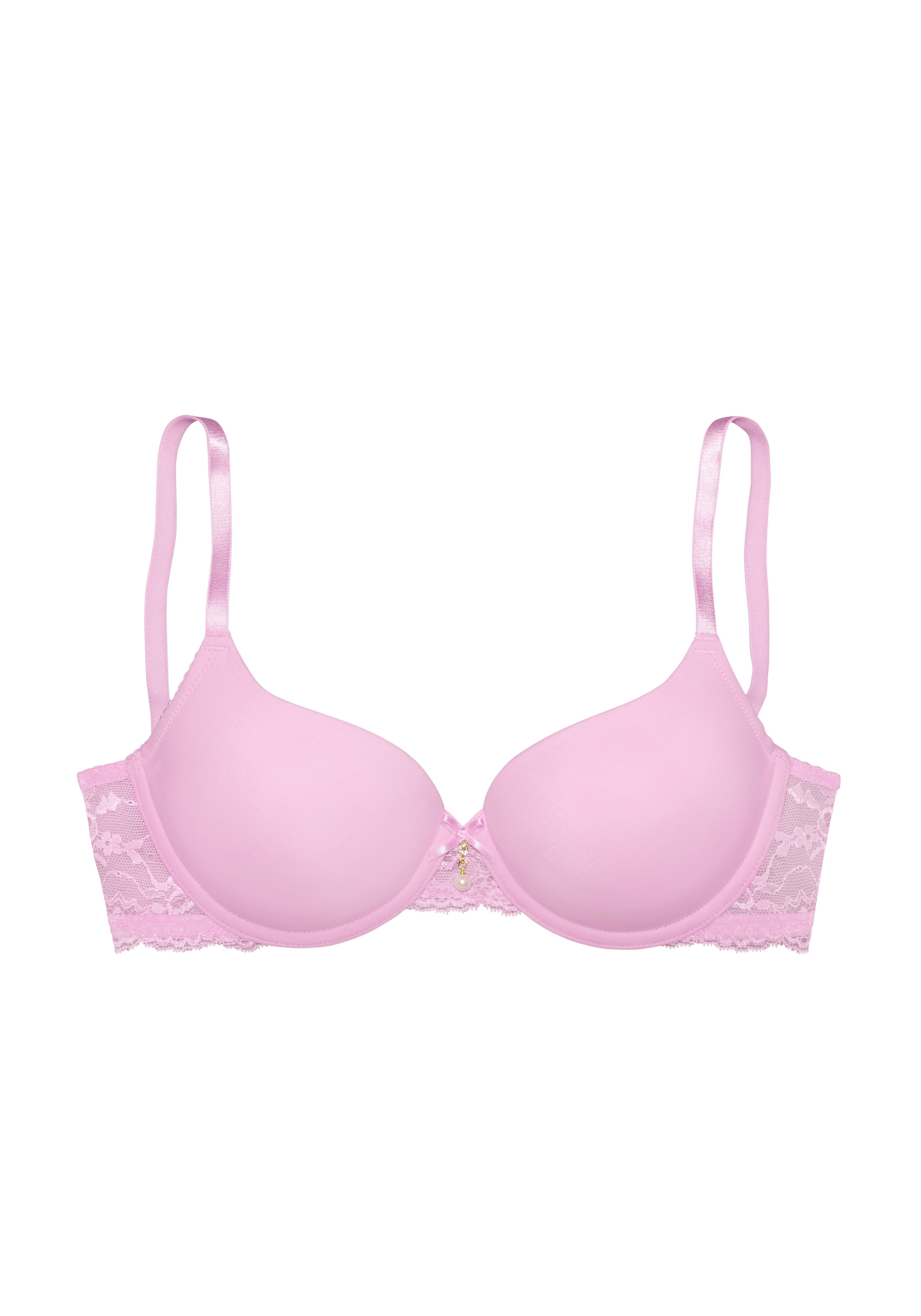 LASCANA Classic Bra in Pink: front