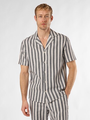 Coupe regular Chemise 'Bryan' Finshley & Harding London en bleu : devant
