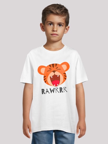 T-Shirt 'Tiger Süßes Tier' F4NT4STIC en blanc : devant