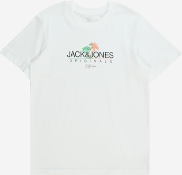 Jack & Jones Junior T-shirt 'CASEY' i vit: framsida