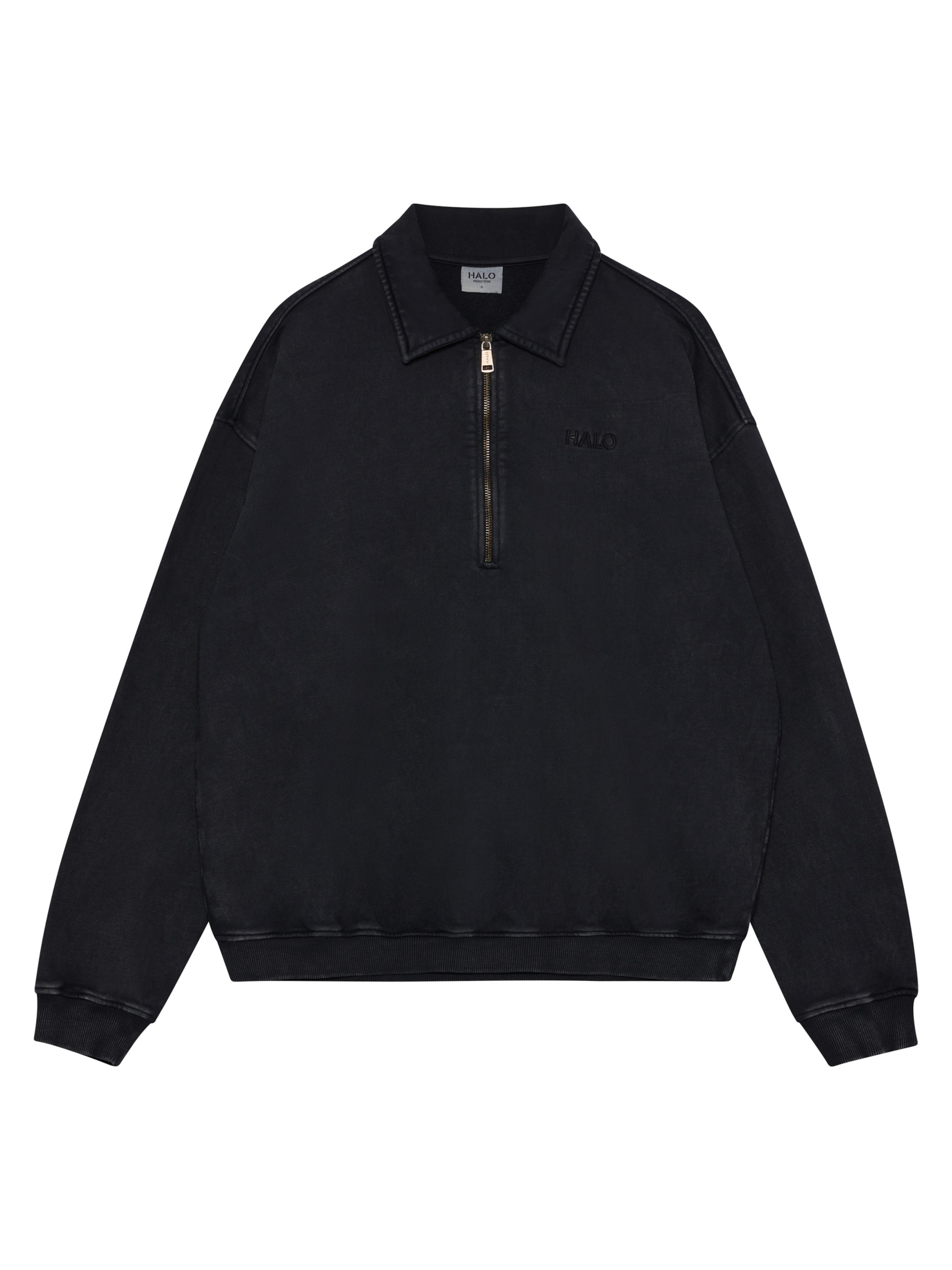 Sweat-shirt HALO en noir : devant