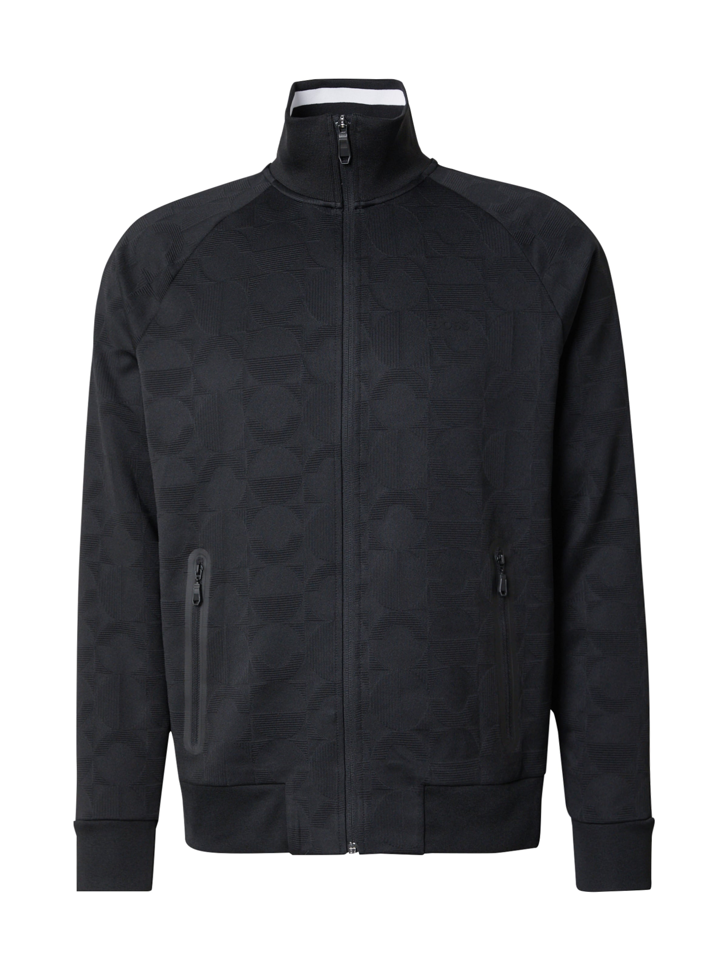 BOSS - Casaco em moletão 'Skarley' em preto: frente