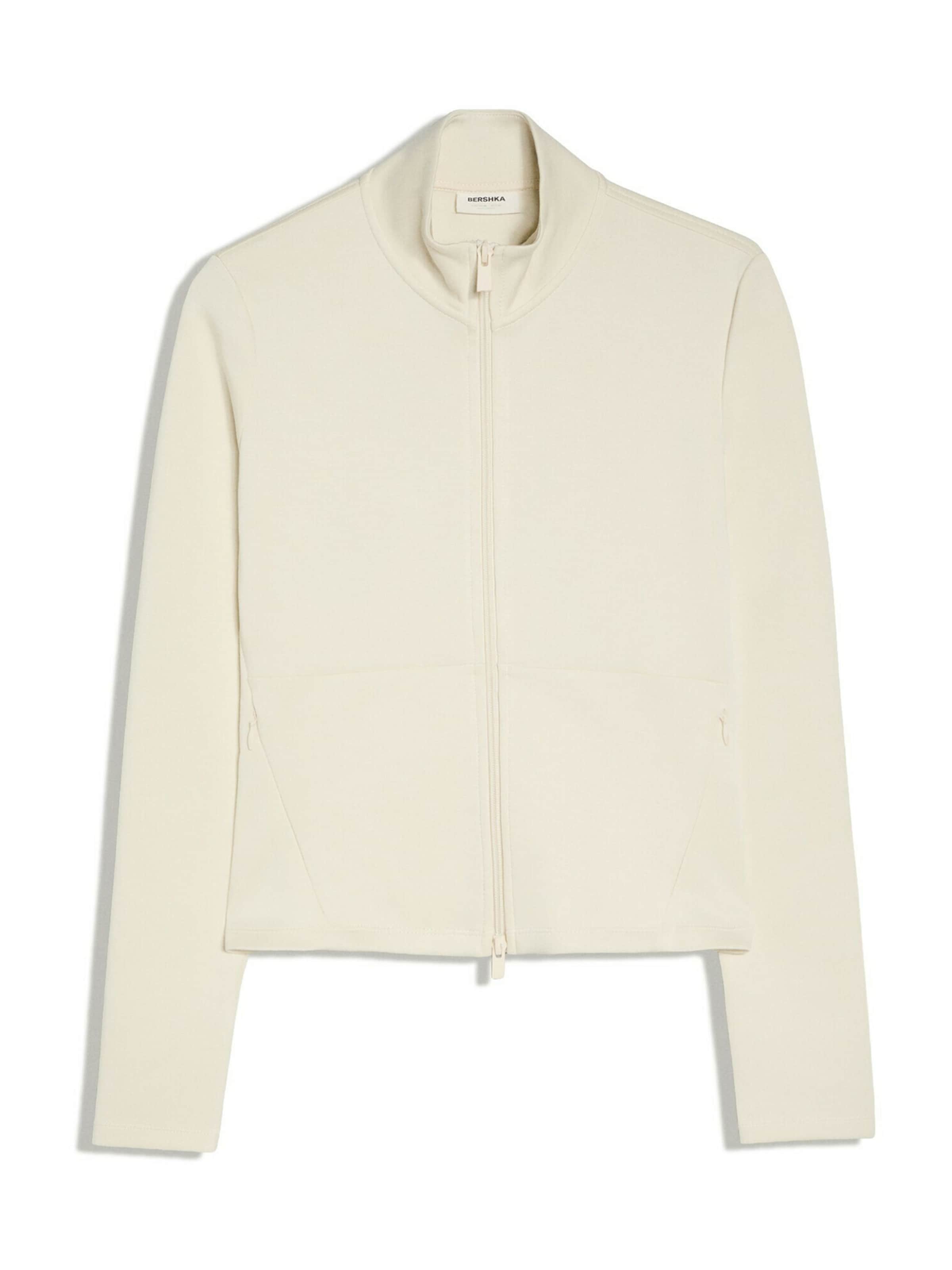 Giacca di felpa di Bershka in beige: frontale