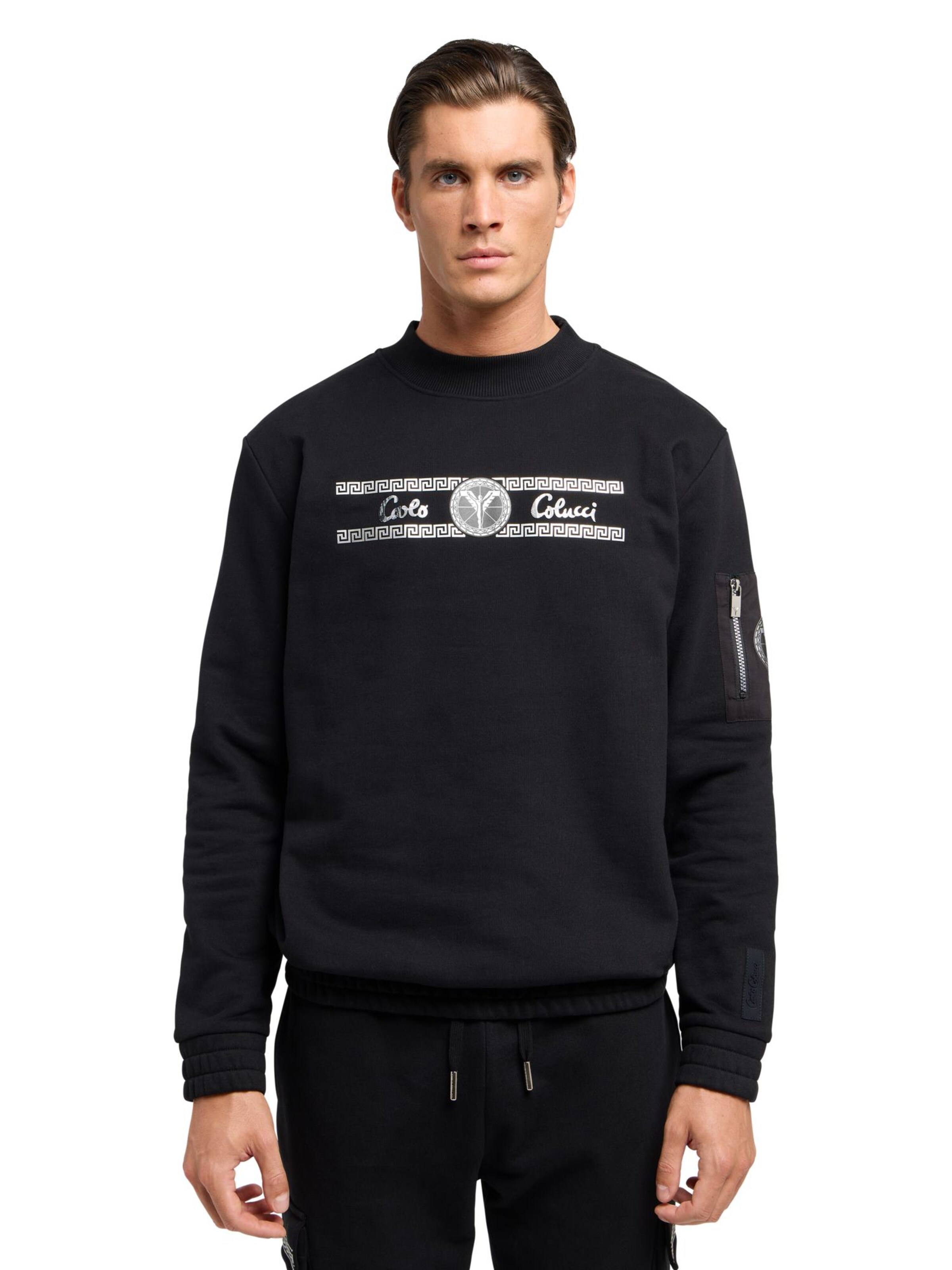 Carlo Colucci Sweatshirt 'Di Stasio' in Black: front