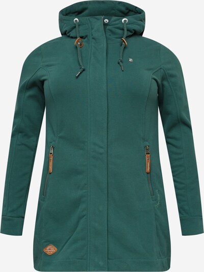 Ragwear Plus Sweat jacket 'LETTY' in Brown / Emerald, Item view