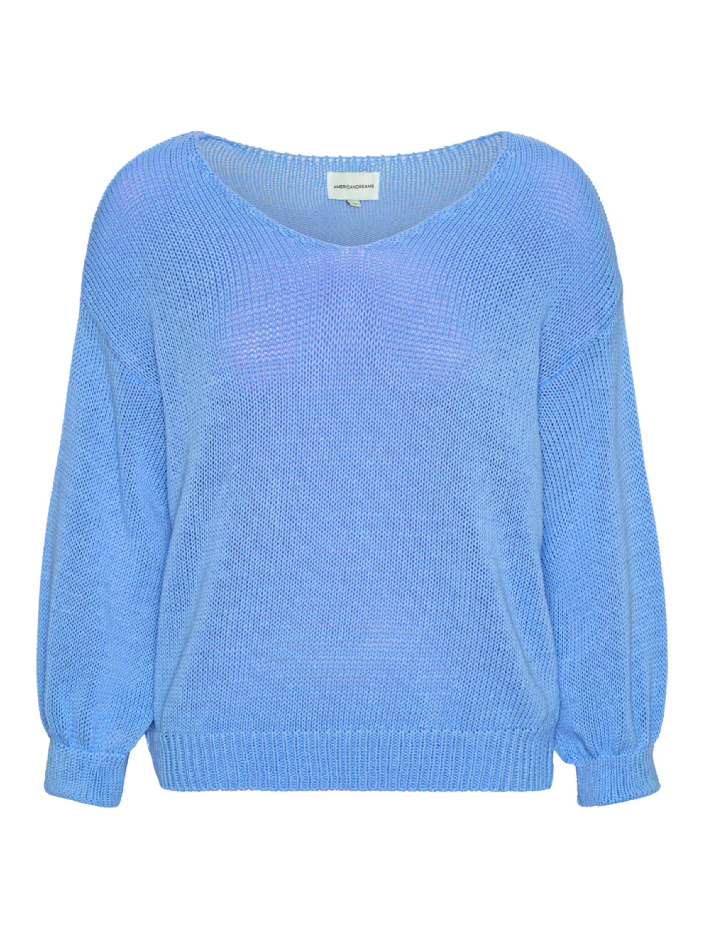 americandreams Oversizepullover 'Milana Cotton'‌‌‌‌‌ in S in himmelblau, Produktansicht
