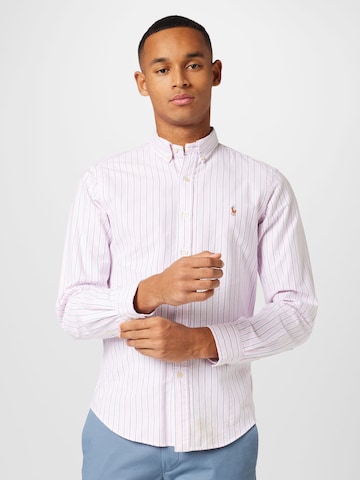 Coupe slim Chemise Polo Ralph Lauren en rose : devant