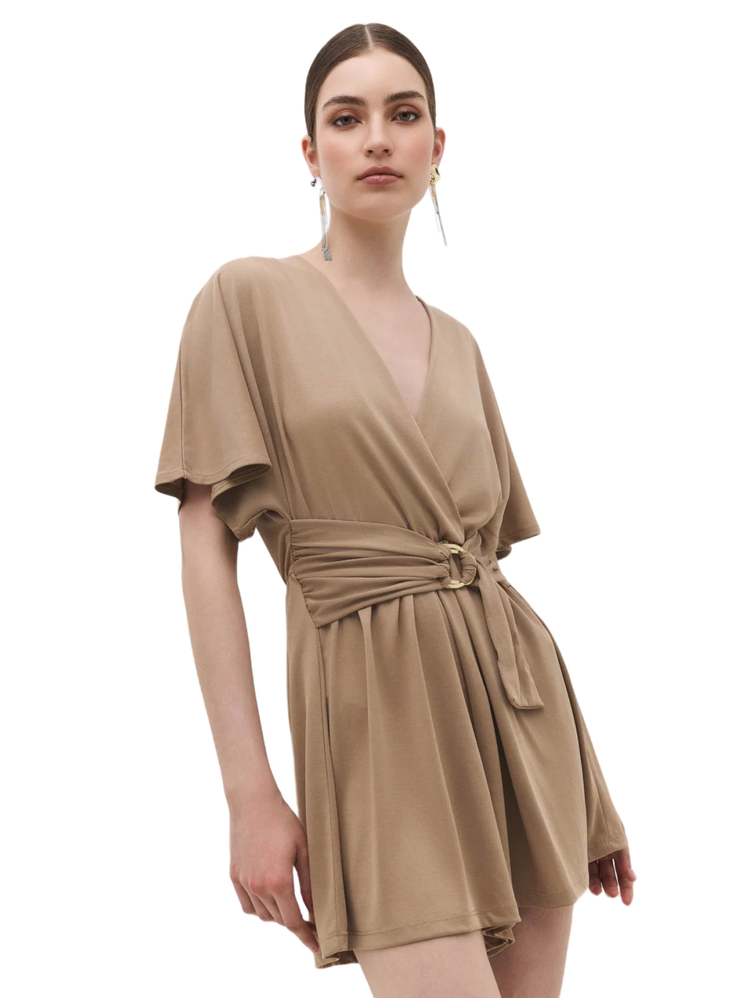 No Matter What Jumpsuit in Beige