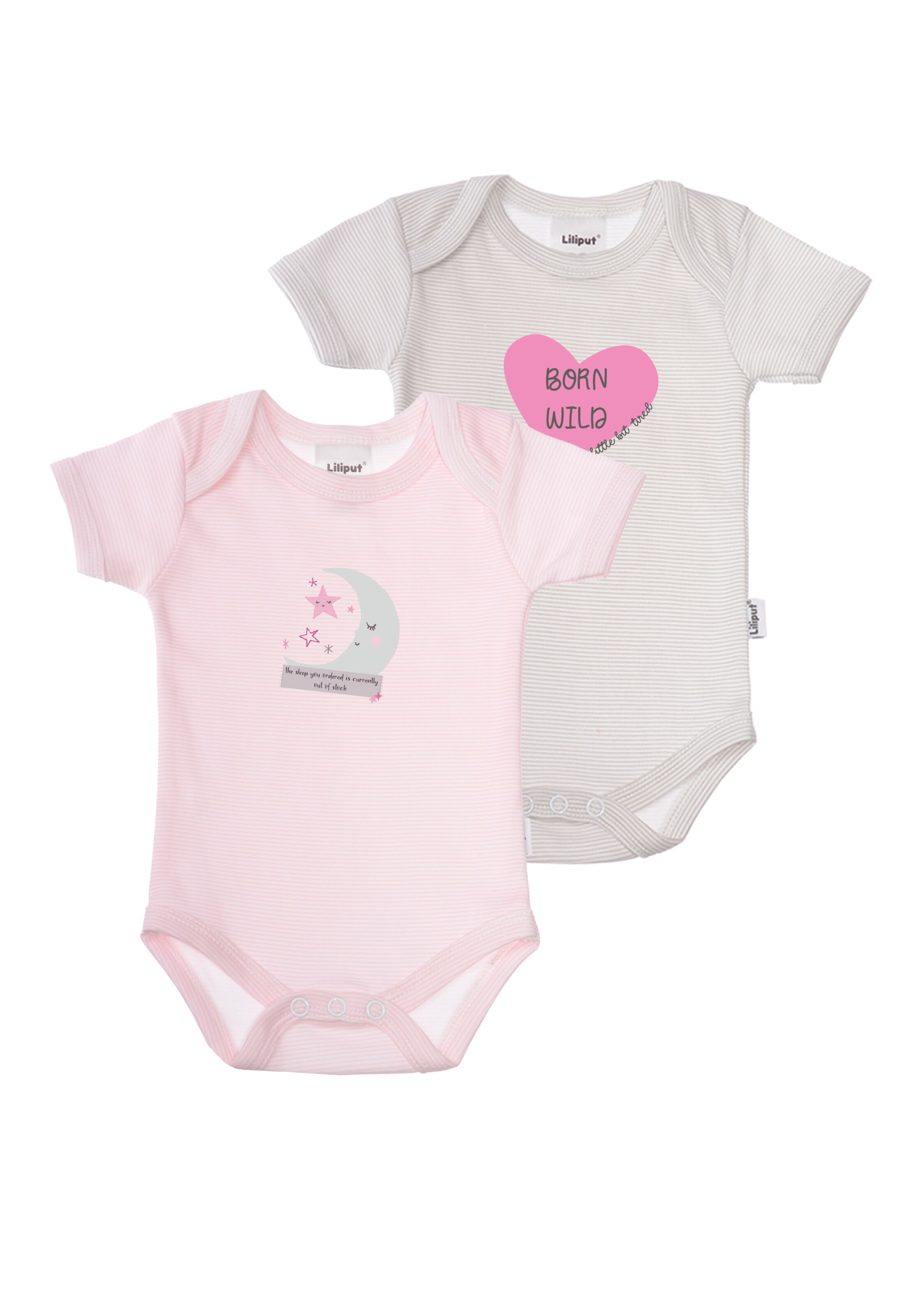 LILIPUT Romper/Bodysuit 'Born wild' in Grey: front