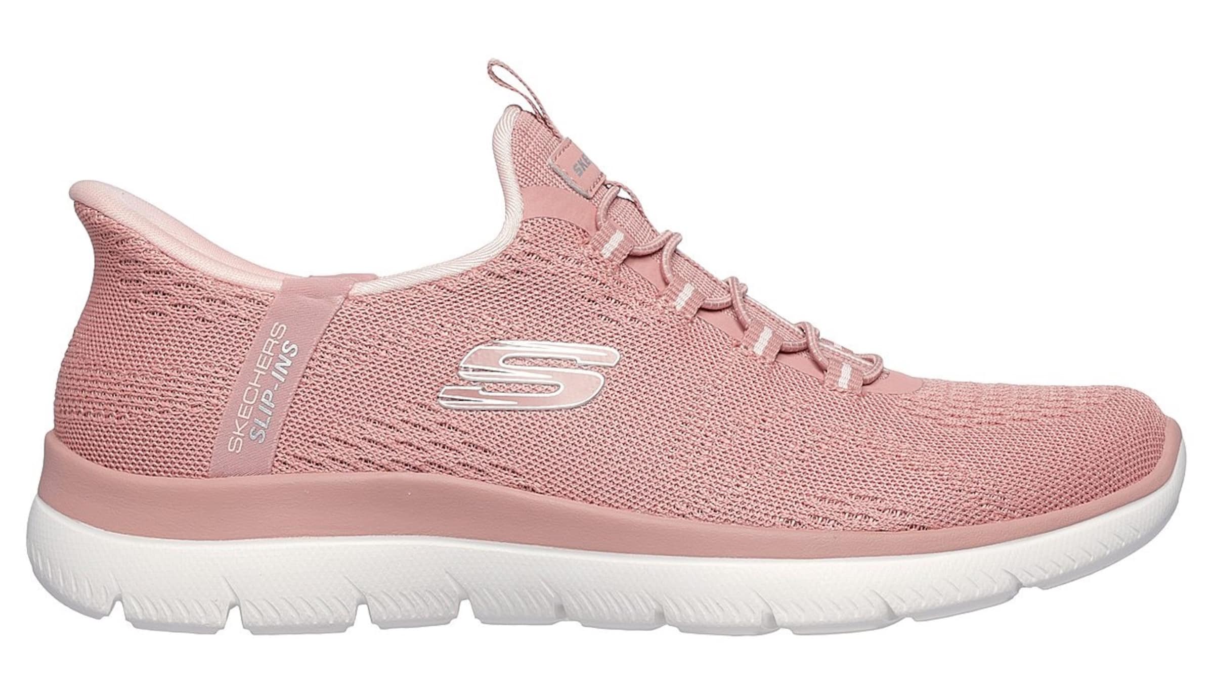 Scarpa slip-on di SKECHERS in rosa: frontale