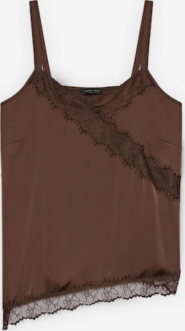 Top di Fiorella Rubino in marrone: frontale