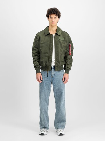ALPHA INDUSTRIES Between-Season Jacket 'Flying Tigers' in Green: front