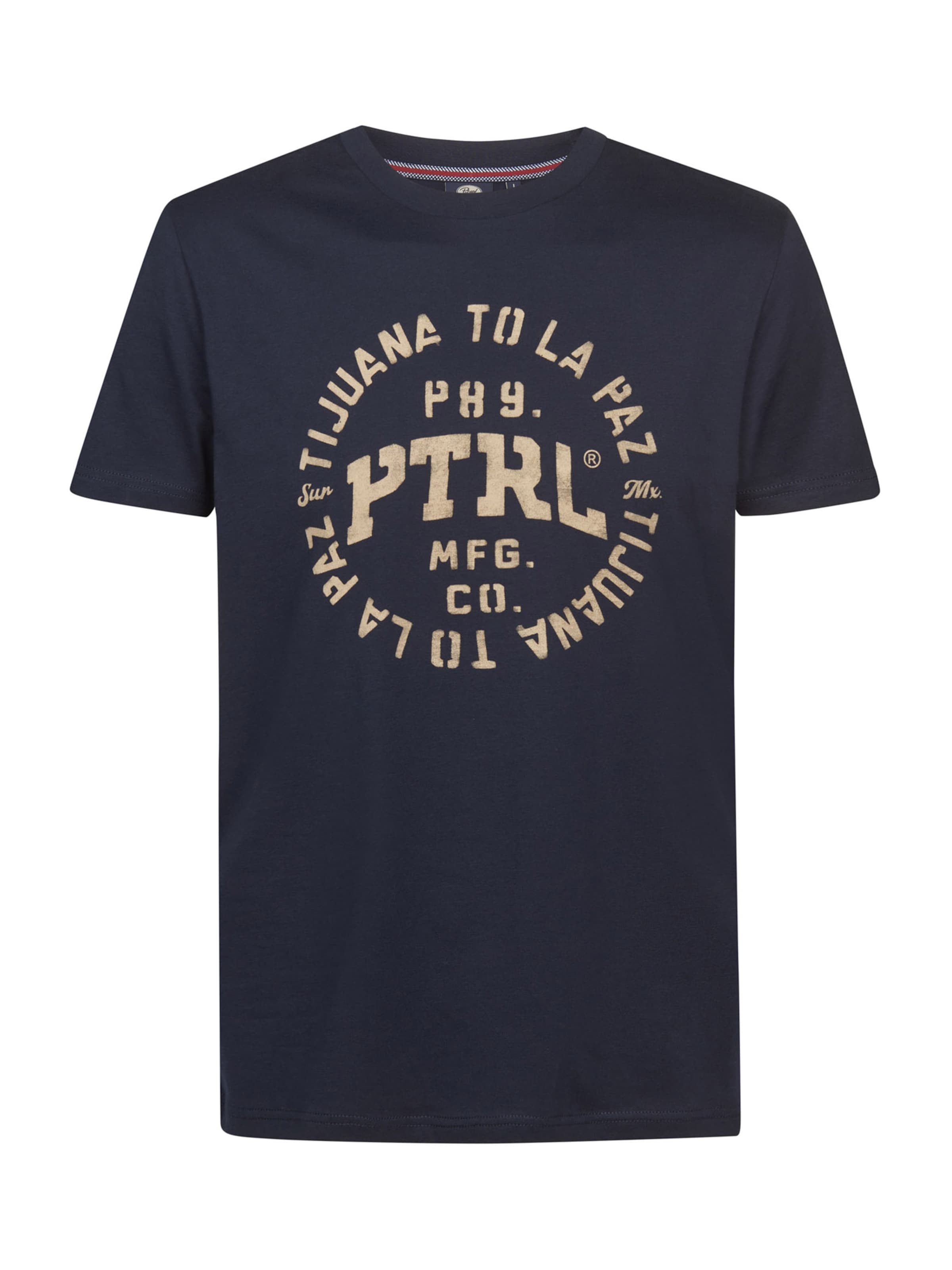 T-Shirt Petrol Industries en bleu : devant