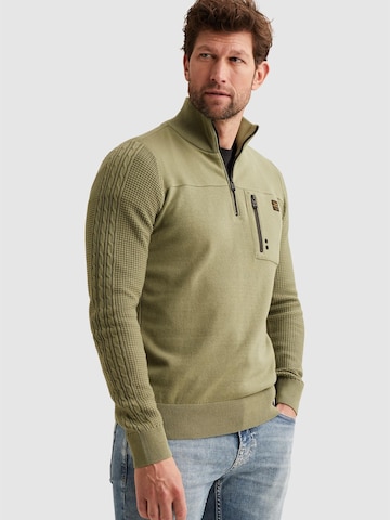 PME Legend - Jersey 'Pullover with half zipper' en verde