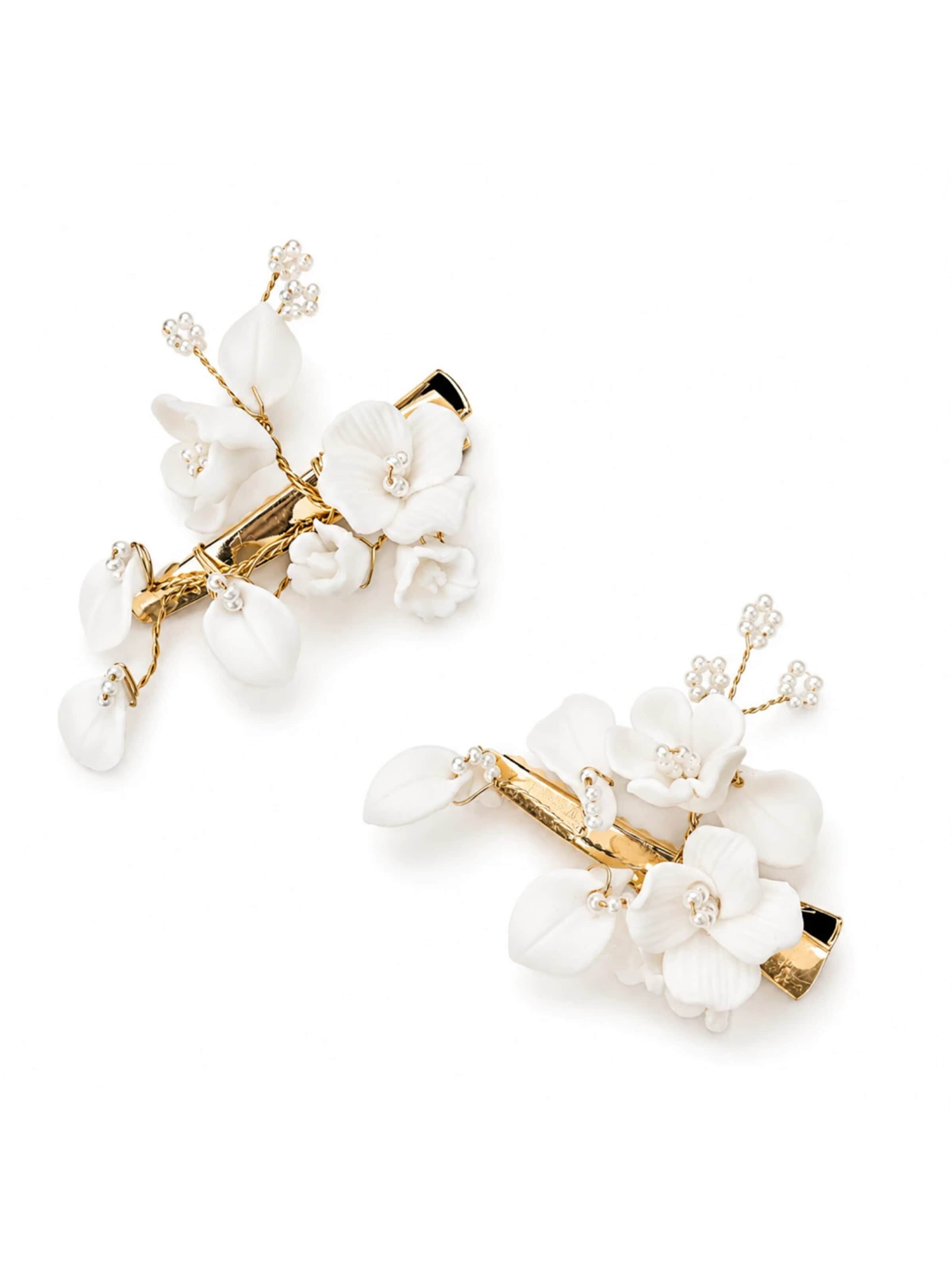 SallyJaneBridal Haarsieraden 'Vanessa' in Goud: voorkant