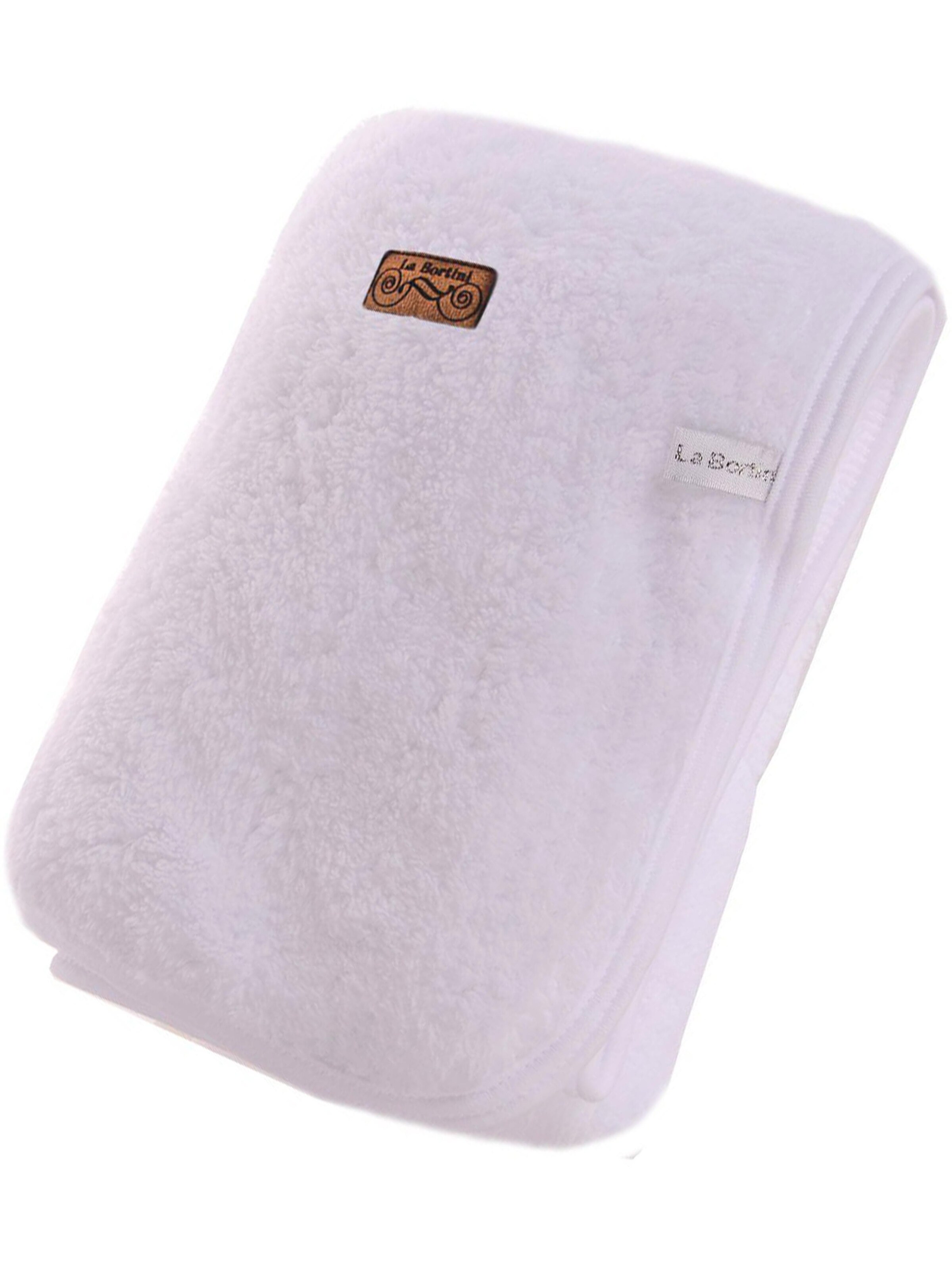 La Bortini Baby Blanket in White: front
