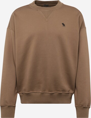 Sweat-shirt Abercrombie & Fitch en marron : devant