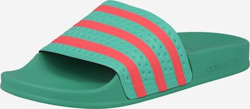 ADIDAS ORIGINALS Pantolette 'Adilette' in Grün: predná strana