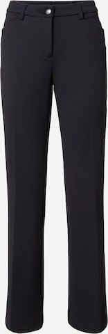 juoda MAC Standartinis Kelnės su kantu 'Bella': priekis