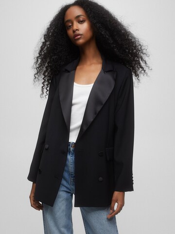 Blazer Pull&Bear en noir : devant