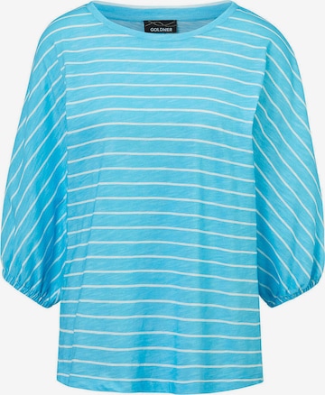 Goldner Shirt in Blau: Vorderseite