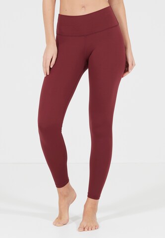 Athlecia Slim fit Workout Pants 'Franz' in Red: front