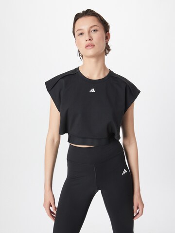 Sport top 'Power' de la ADIDAS PERFORMANCE pe negru: față