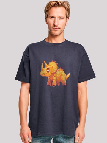 T-Shirt 'Cute Triceratops Dinosaur Toy' F4NT4STIC en bleu : devant
