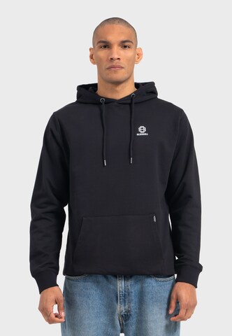 Oldskull Hoodie 'Asian Lotus Surf Logo Graphic' in Schwarz: Vorderseite