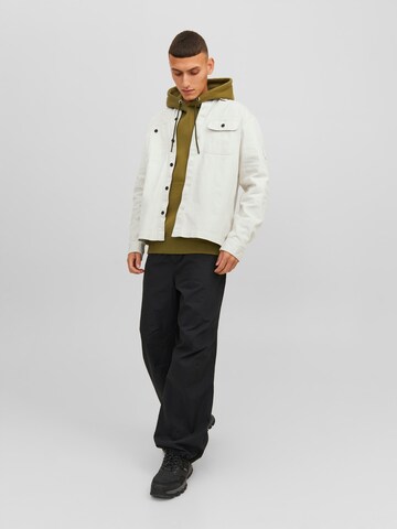 JACK & JONES Comfort fit Button Up Shirt 'Ben' in Beige
