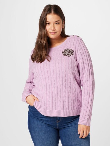 Lauren Ralph Lauren Plus Pullover 'MONTIVA' in Pink: predná strana