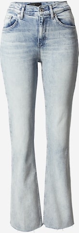 DRYKORN Flared Jeans 'FAR' in Blauw: voorkant