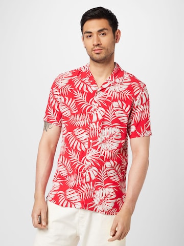 Key Largo Regular fit Overhemd 'HAVANNA' in Rood: voorkant