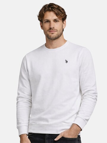 U.S. POLO ASSN. Sweatshirt in Wit: voorkant