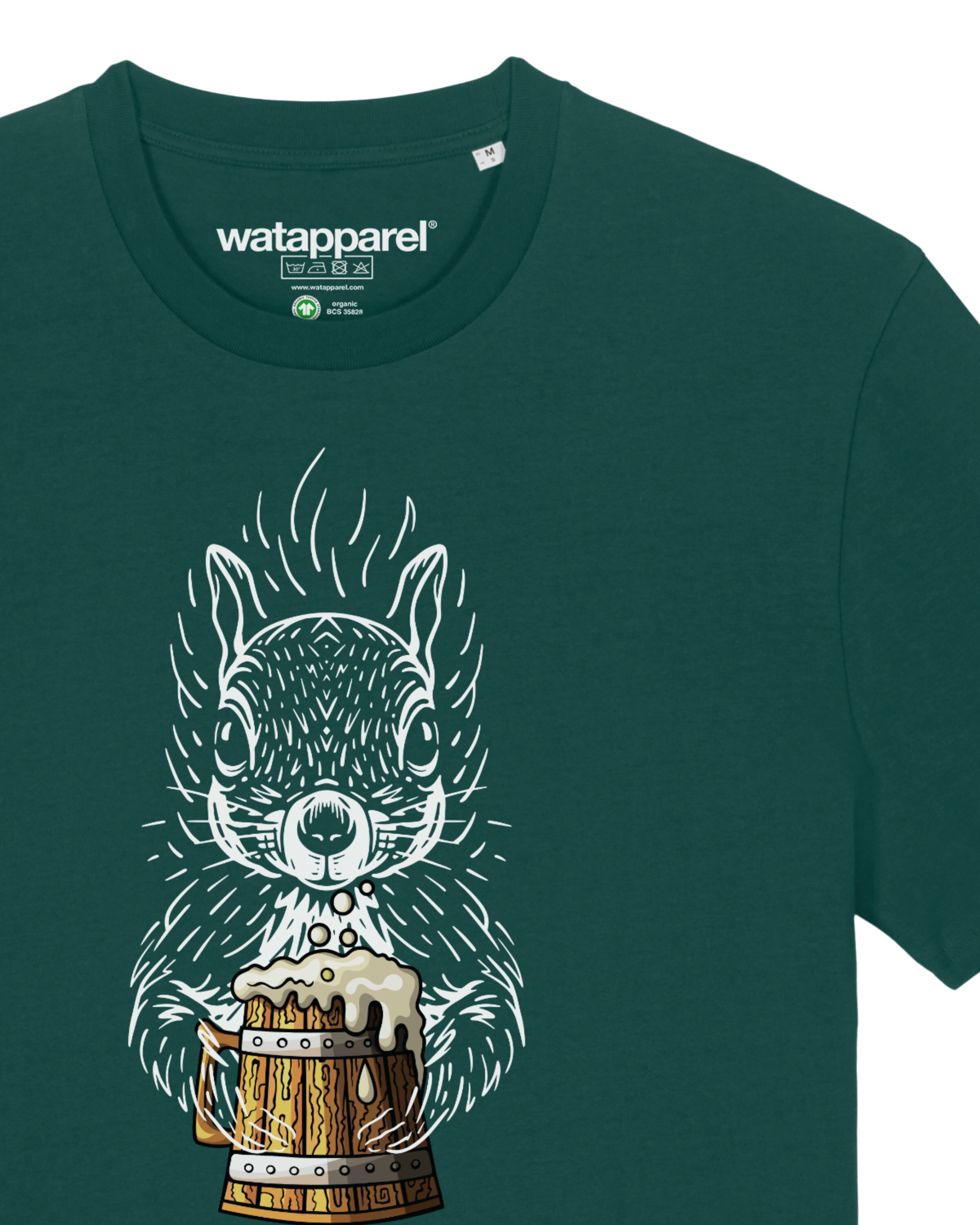 T-Shirt ' Eichhörnchen ' Watapparel en vert