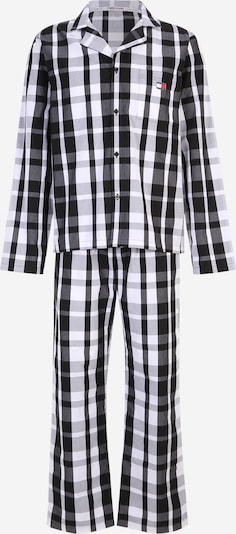 Pijama lungă Tommy Jeans pe gri / gri închis / negru / alb, Vizualizare produs