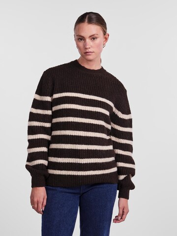 PIECES Pullover 'NANNA' in Braun: predná strana