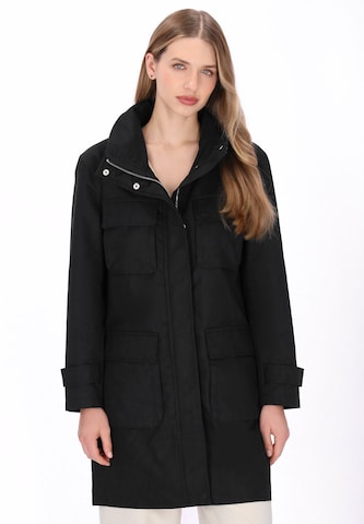 DreiMaster Klassik Between-seasons coat 'Classic' in Black: front