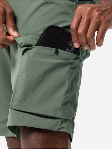 JACK WOLFSKIN Regularen Outdoor hlače 'WANDERTHIRST' | zelena barva