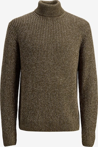 JACK & JONES Sweater 'JORBLEECKER' in Brown: front